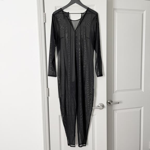 Torrid Mesh Catsuit - Long Sleeve Full Bodysuit One Piece Sheer Plus Lingerie 1X - Picture 4 of 14